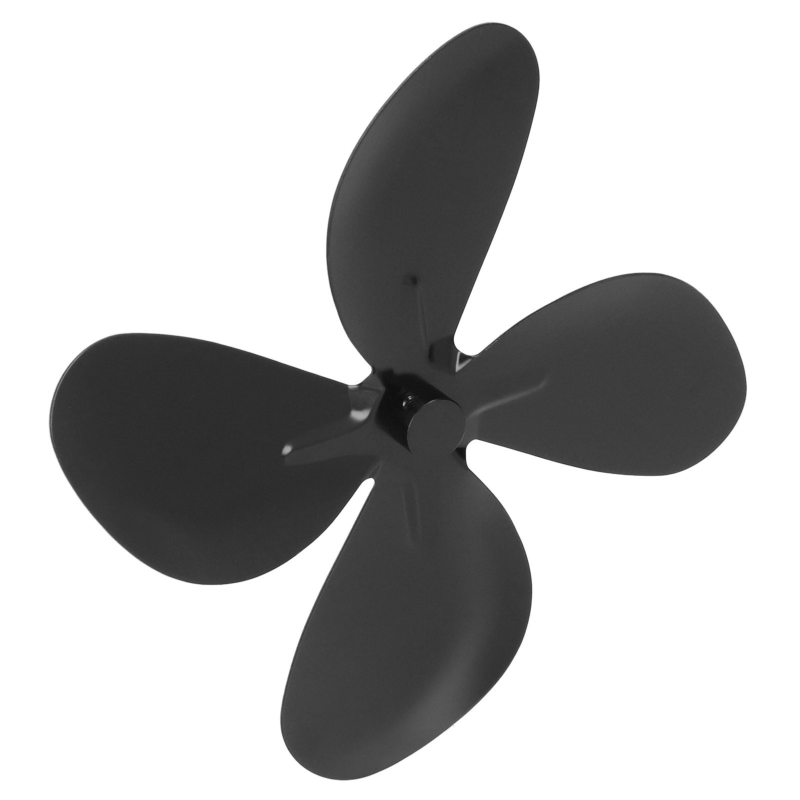 Stove Fan Blade Replacement Aluminum Alloy Fireplace Fan 4 Blades with Hex Wrench Screw Black — image 4