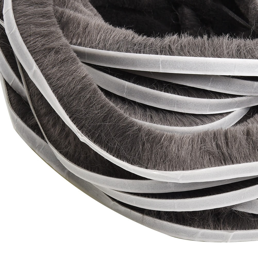 Decor Bottom Bristle Pile Seal Film Door Draught Excluder Brush Weather Strip 10M 5/9/15/23Mm Diy Home High Quality White 9×5Mm 9×23Mm Grey — image 2