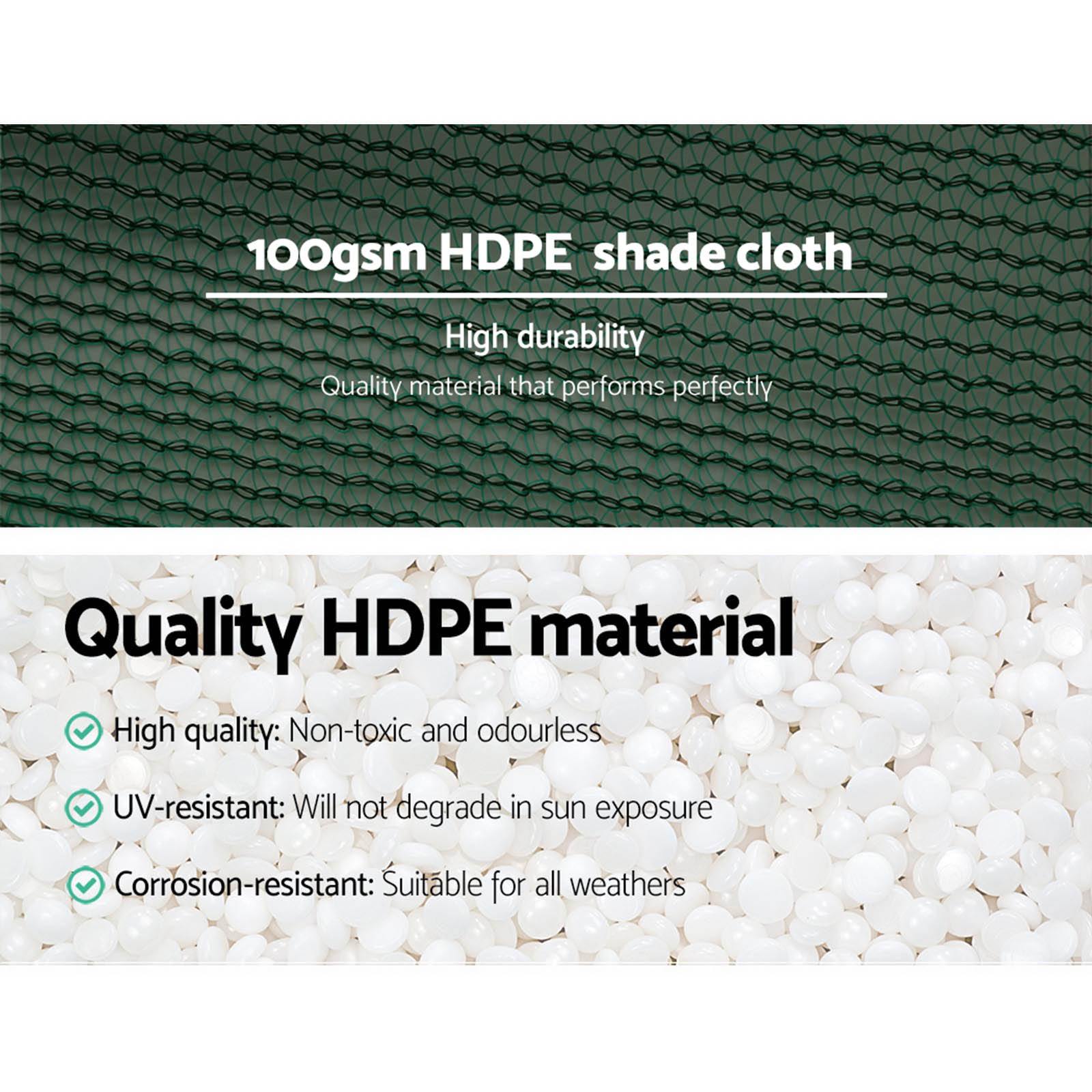 Instahut 50% Shade Cloth 3.66x30m Shadecloth Wide Heavy Duty Green โ image 5