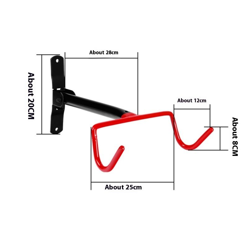 Bike Hanger Wall Mount Bike Hook Horizontal Foldable Bicycle Holder Garage Bike Storage Bicycle Hoist Heavy Duty Screws — image 5