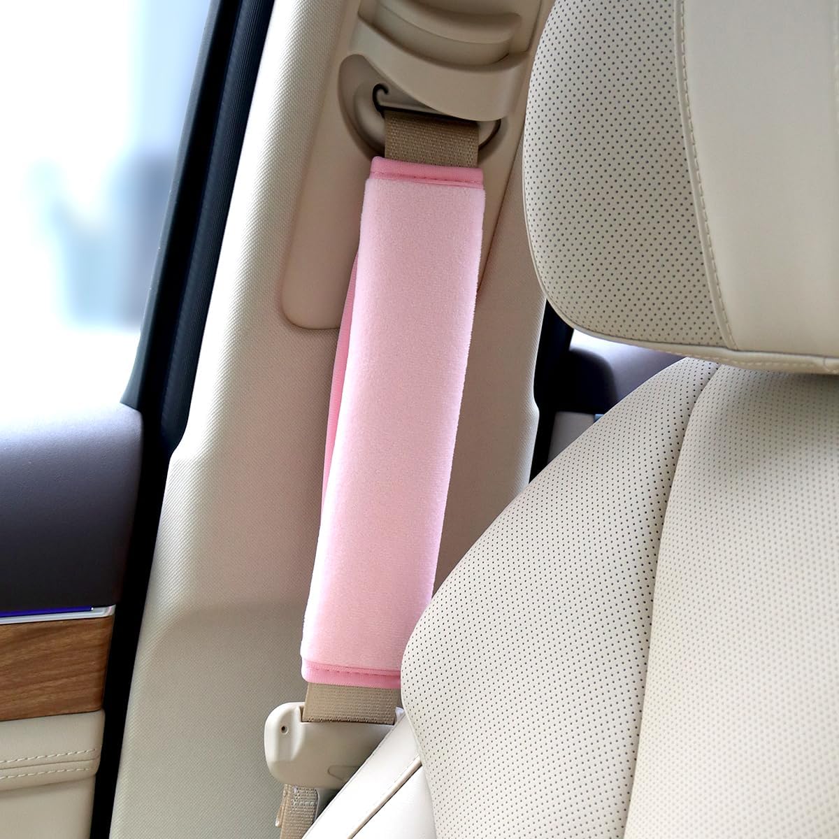 2 PCS Car Seat Belt Pads Cover Soft Seat Belt Shoulder Pad Safety Belt Strap Shoulder Pad Comfortable Driving Compatible with Most Cars Helps Protect You Neck — image 6