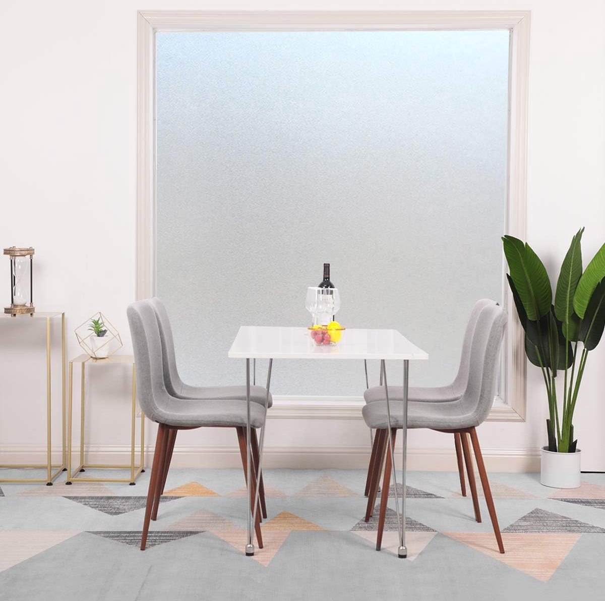 Window film - Easy installation - Glue-free adhesive film for windows and bathrooms - Static - 45cm*3m - white - PVC - Frosted — image 5