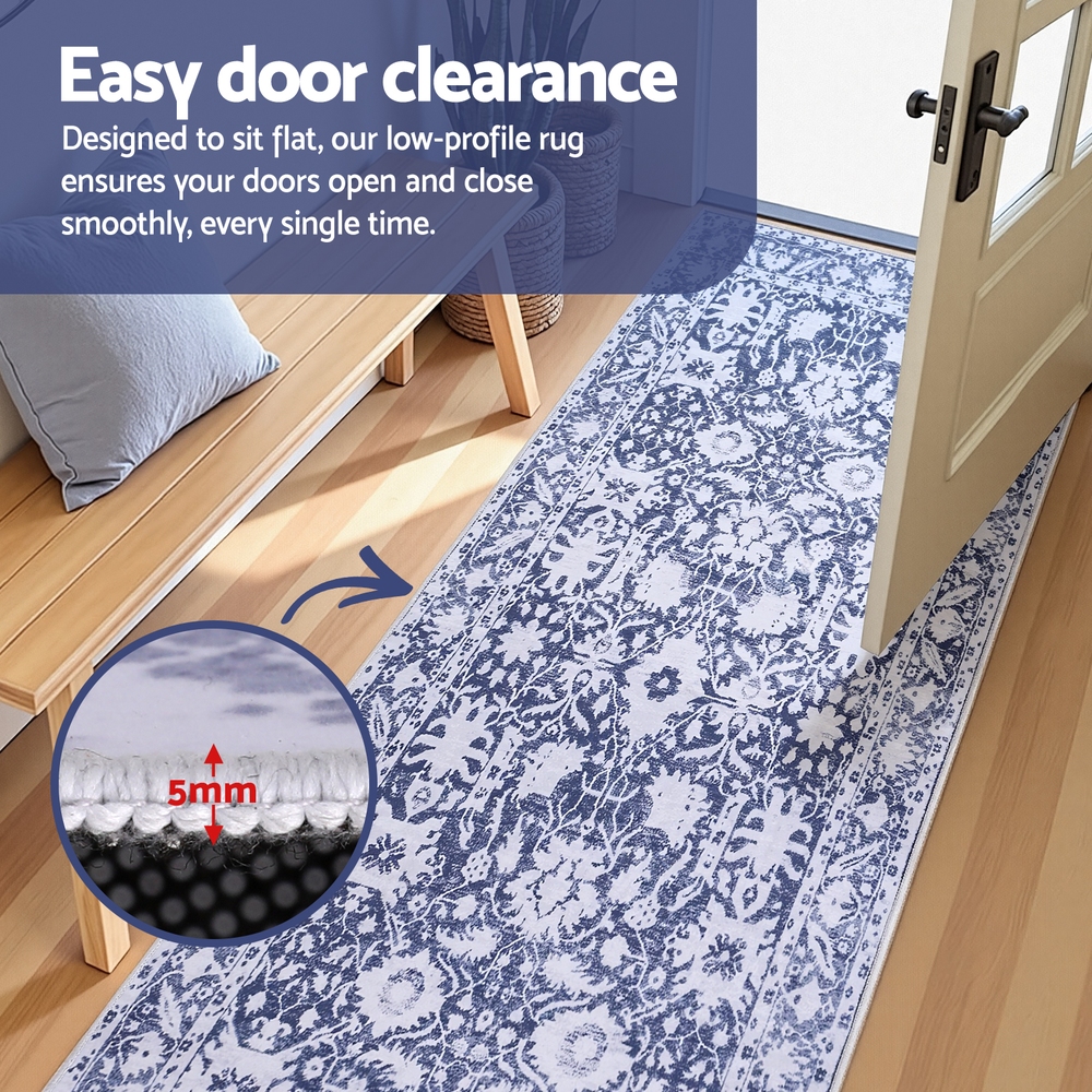Artiss Hallway Runner Rug 80x180cm Soft Velvet Washable Modern Kitchen Mat — image 5