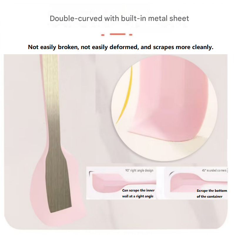 Yellow Large size One-Piece Silicone Spatula with Metal Core - Heat Resistant to 230C Food Grade Baking Scraper for Mixing, Frosting and Non-Stick — image 5