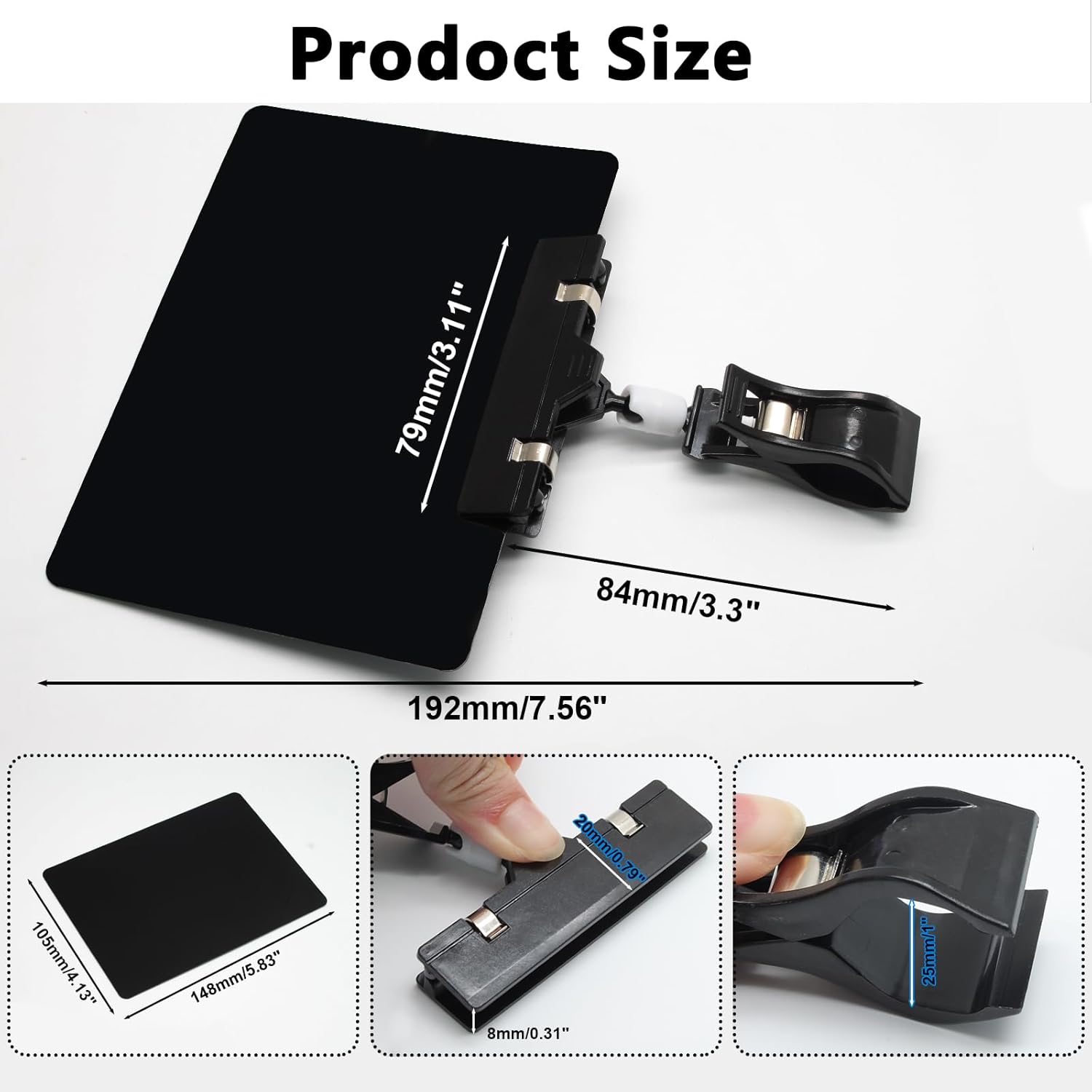 Biaungdo 12 Pcs Plastic Chalkboard Sign with Rotating Clip, Erasable Blackboard Price Tags Double Sided Waterproof Blackboard Clips Display Clip Holder for — image 4