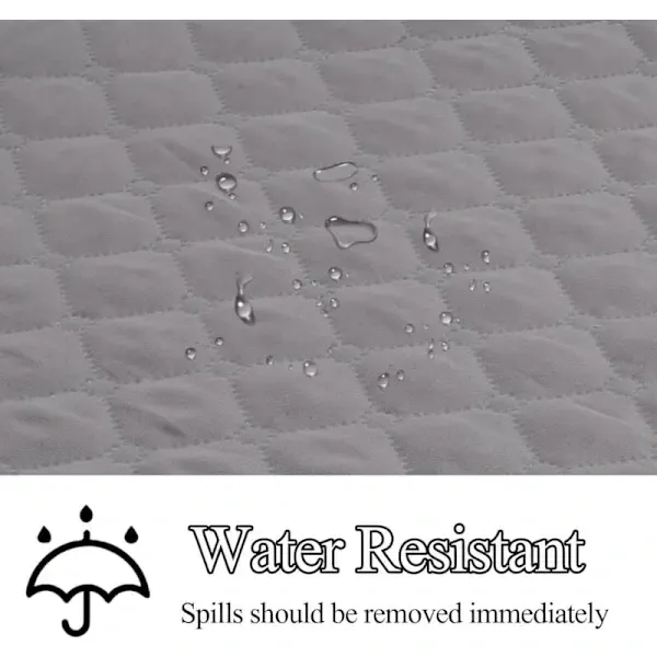 Recliner Chair Cover Set, Quilted Water-Resistant Non-Slip Furniture Protector with Storage Pocket for Armchairs, Dark Grey โ image 3