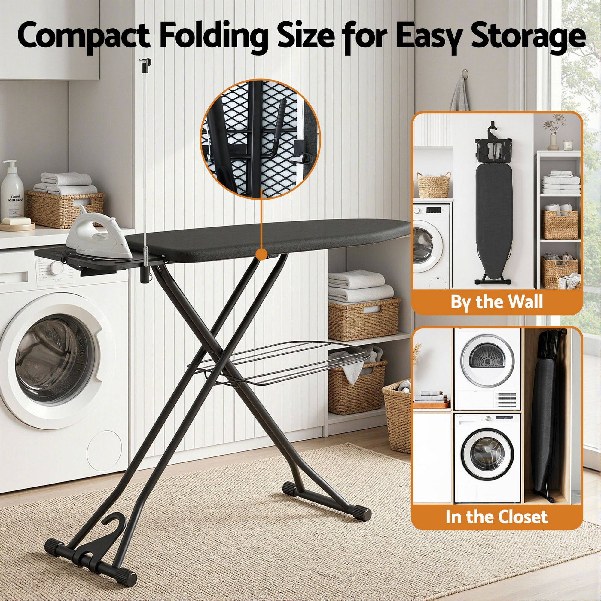 Artiss Foldable Ironing Board with Iron Rest Ironing Board for Laundry Room โ image 6