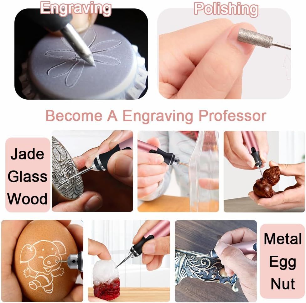 Mini Electric Engraver Etching Machines Cordless Rotary Tools Engraved Jewelry Glass Stone Metal Plastic Wood Resin — image 4