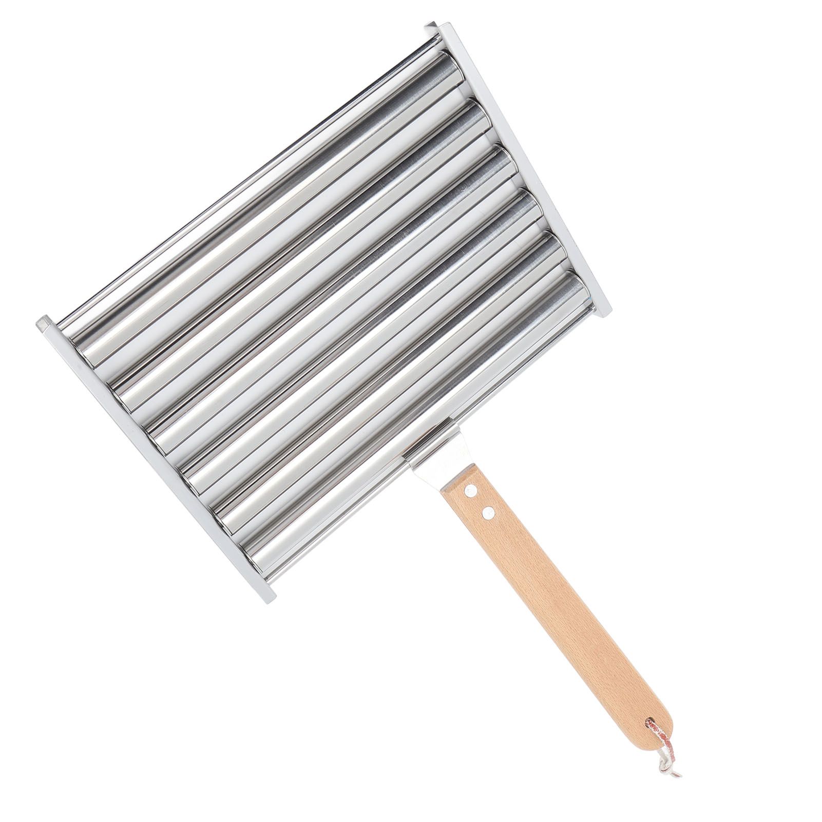Detachable Stainless Steel Hot Dog Sausage Roller Rack Steamer With Extra Long Wood Handle 4 Skewers 6 Stick Design BBQ Tools M โ image 5