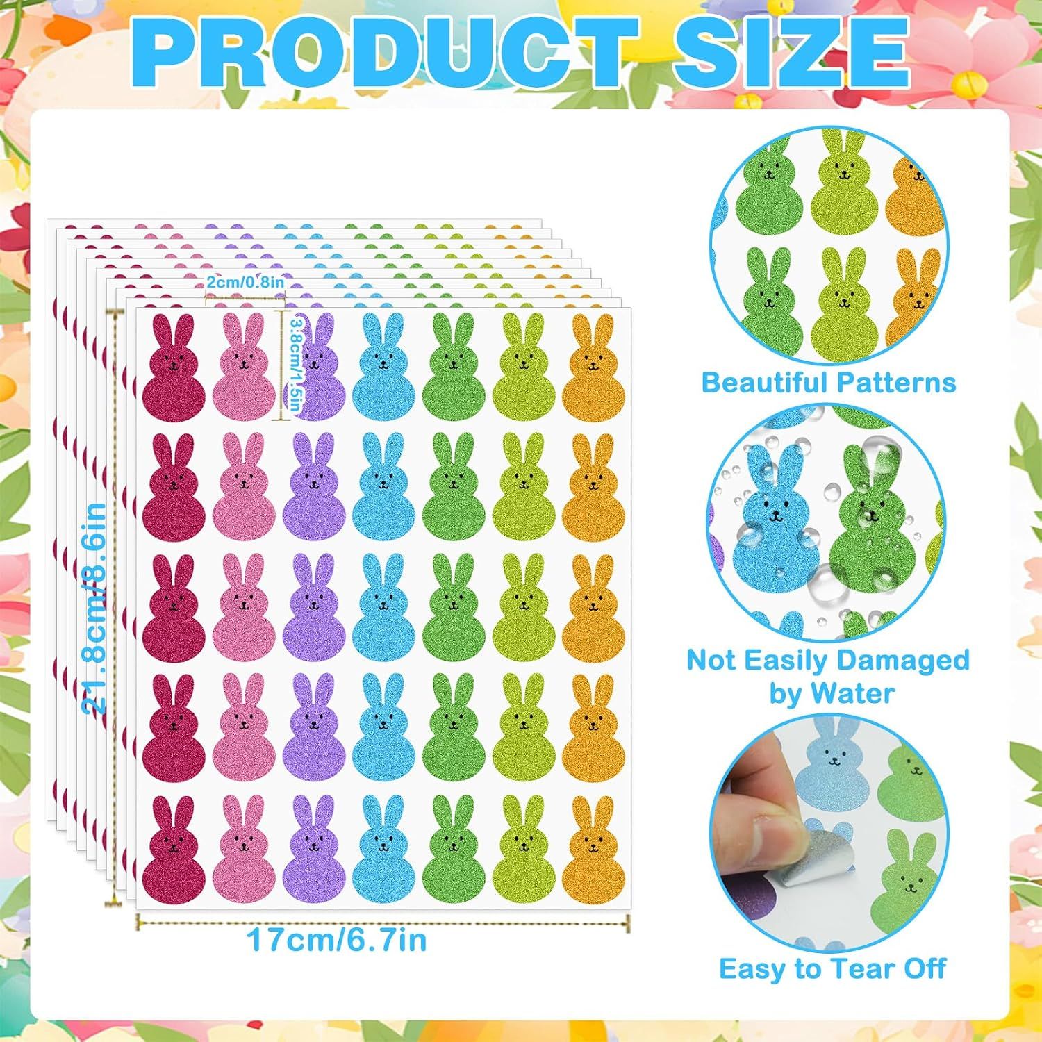 10 Sheets Holiday Stickers, Total 350 Pieces Colourful Self‑Adhesive Festive Stickers for Envelopes, Gift Seals, Party Bags, Cards and Craft Decoration — image 2