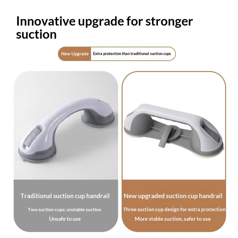 Shower Grab Bar Suction Cup 11 inch, Grab Bars for Bathtubs, Bathroom Safety Grip Shower Handle for Elderly and Seniors, Bath Handrails Removable & Reusable โ image 4