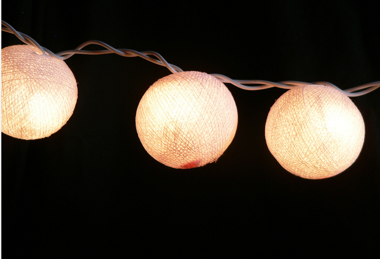 20 White 5cm Ball battery string LED - wedding party home event decoration โ image 4