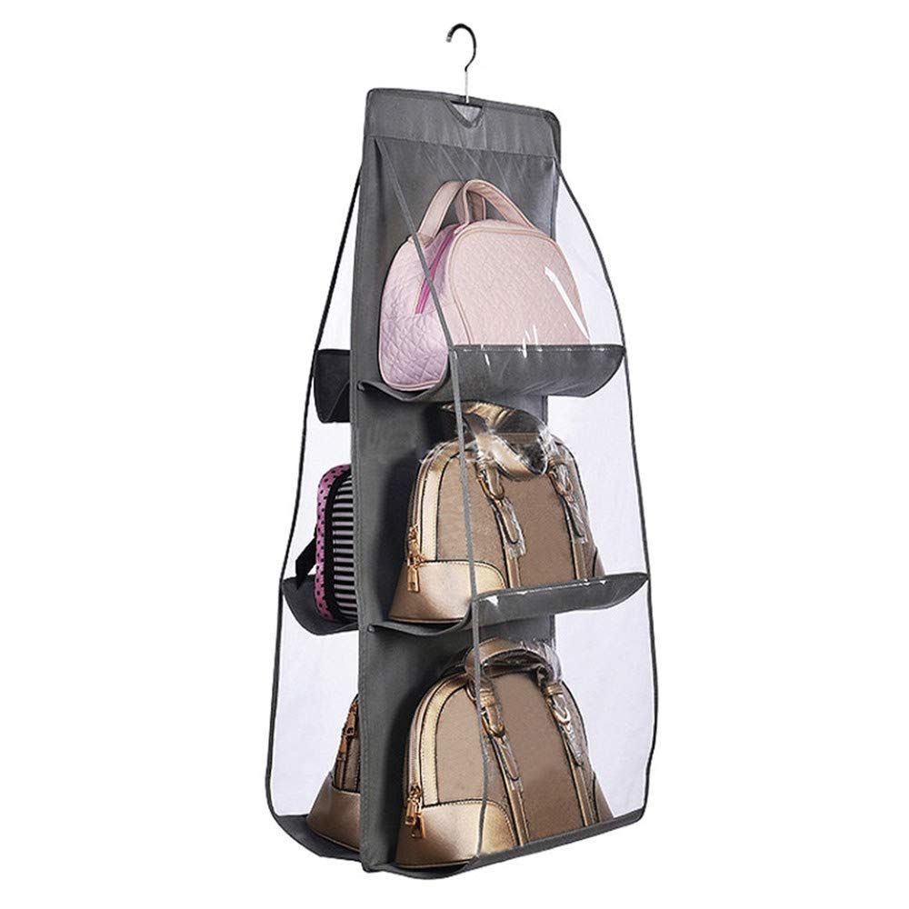 Purses Hanger Hanging Handbag Organizer Bags Storage Holder for Closet with 6 Larger Pockets large capacity