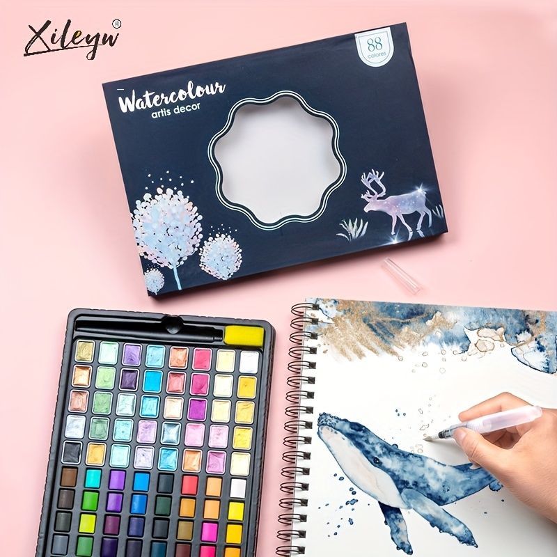 88 Color Watercolor Solid Watercolor Paint Portable Watercolor Set Watercolor - Multi-color - Size 48 colors โ image 6