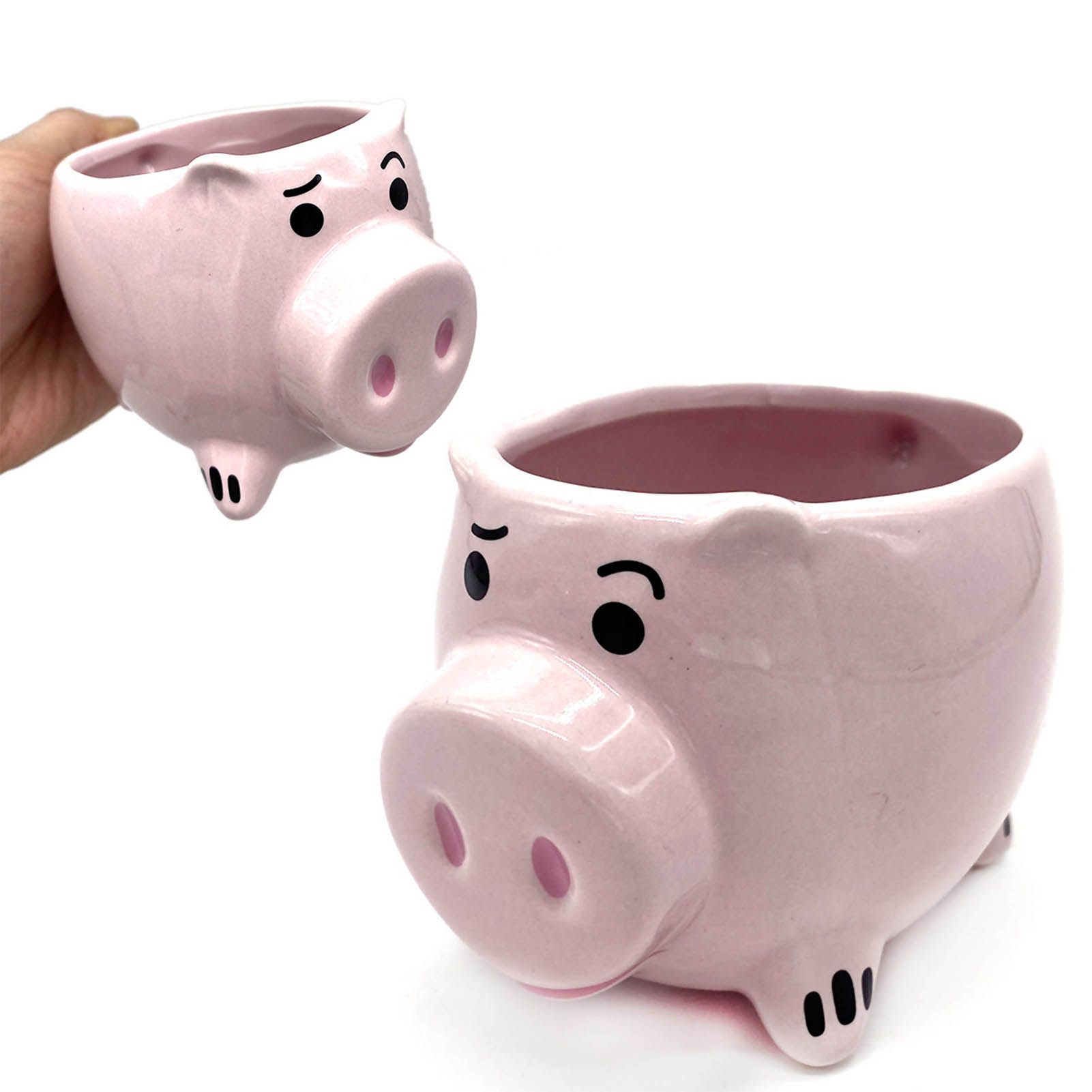 3D Pig Coffee Mug Novelty Pink Cute Pig Ceramic Coffee Tea Mug Funny Porcelain Water Cup for Home Indoor โ image 5