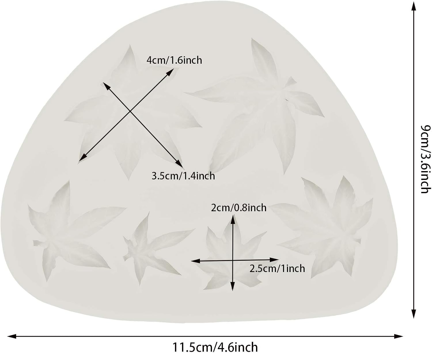2 Pieces Weed Leaf Cake Fondant Mold Pot Leaves Silicone Mold for Weed Leaf Theme Cake Decoration, Chocolate Candy Polymer Clay Cookie Sugar Craft (Gray) — image 2