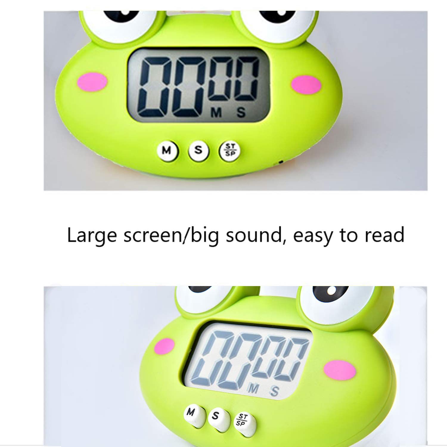 Kitchen Timer, Cute Cartoon Animal Countdown Timer, Digital Cooking Timer with Magnetic, LCD Large-Screen Visual Clock — image 2