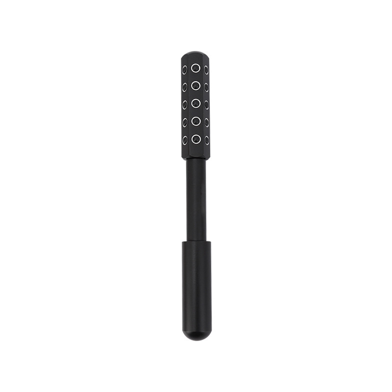 Black Germanium Stone Facial Roller - Uplifting & Sculpting Beauty Massager for Face and Body