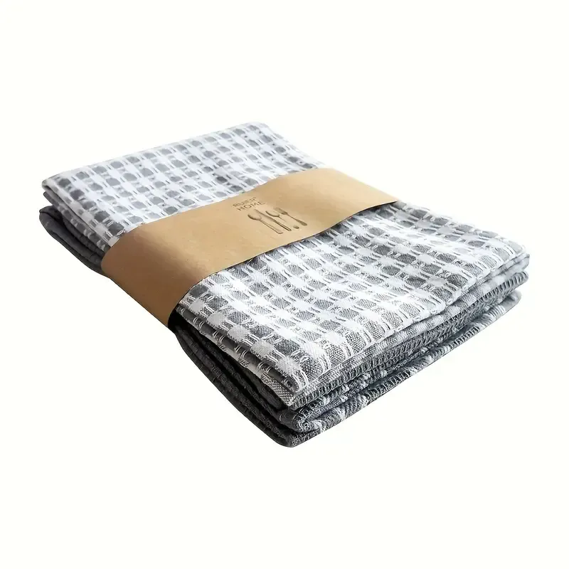 3 - piece Pure Cotton Kitchen Tea Towel Set, 20x Water - Absorbent & Non - Shedding, Eco - Safe & Fade - Resistant, Exquisite, Durable & Multi — image 6
