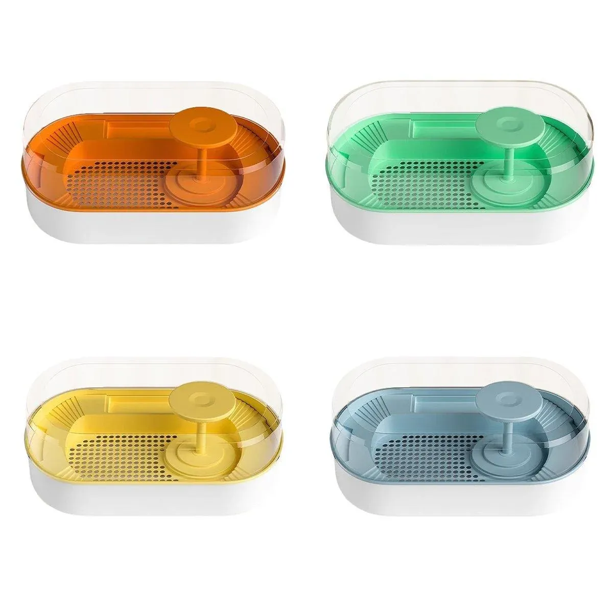 Small Turtle Feeding Tank Basin Aquarium Feeding Box for Turtles Reptiles - Green — image 3