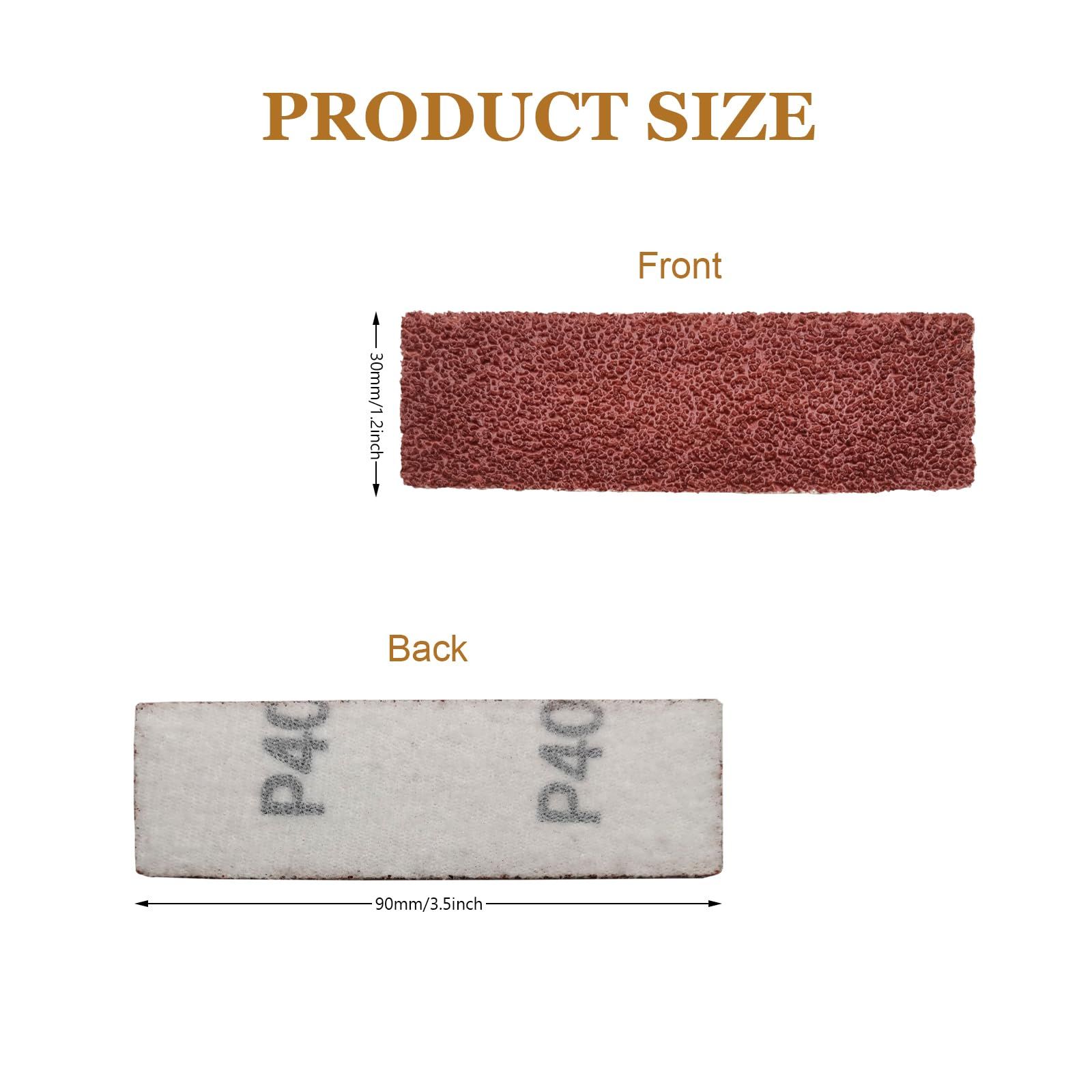 120 PCS Micro Detail Sandpaper Assortment, 3.5 x 1 inch Hook and Loop Sandpaper Strips, 40 Grit Sand Paper โ image 2