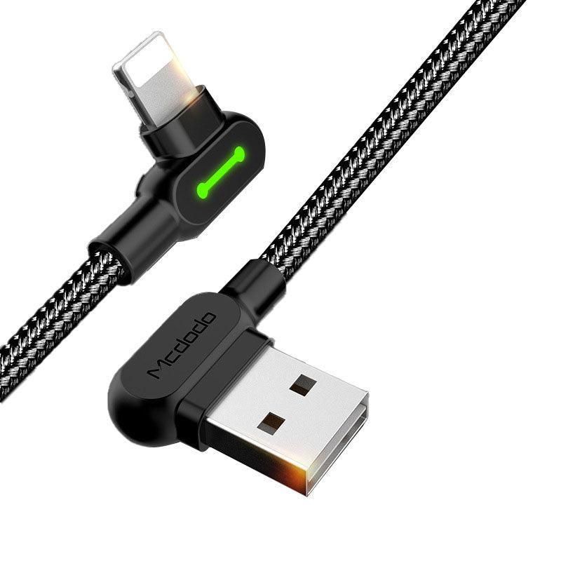 Mcdodo Fast Usb Cable Heavy Duty Charging Syn Charger Iphone 90 Degree Angle - 3m