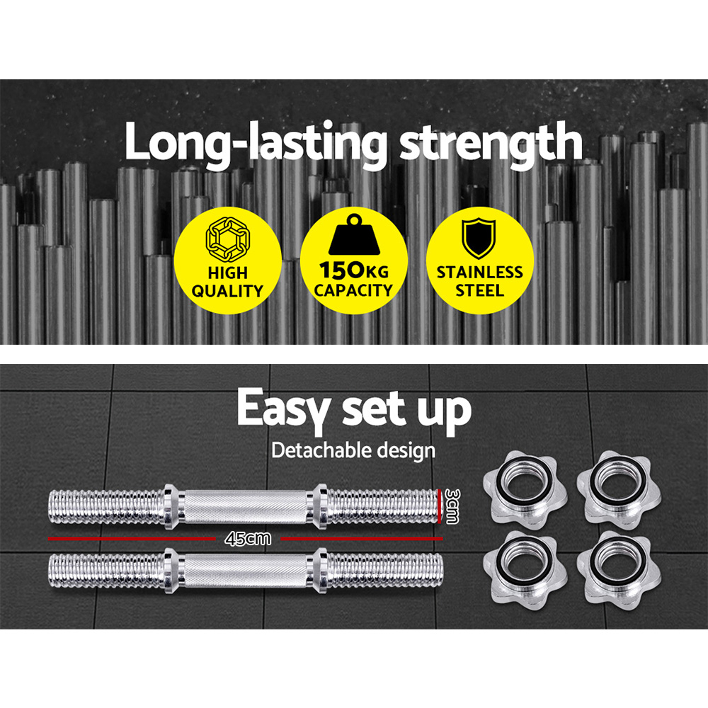 Everfit 45cm Dumbbell Bar Gym Home Exercise 150kg Capacity โ image 6