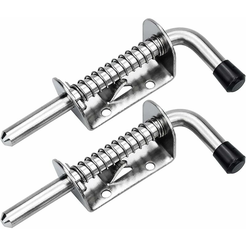 2 pcs Garage Door Lock Spring Latch Steel Spring Bolts Door Latches And Bolts 128Mm For Garage Door Garden Shed