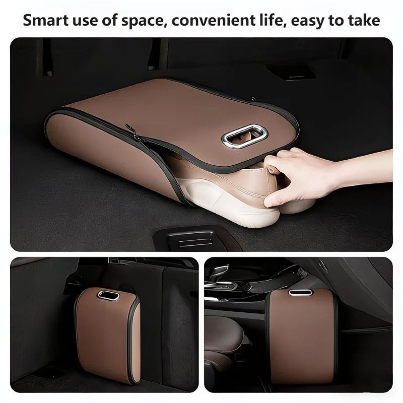 Car Trunk Shoe Box Organizer: Waterproof and Durable PVC Leather, Easy Installation with Velcro, Large Capacity for a Tidy Trunk, Say Goodbye to Mess and — image 6