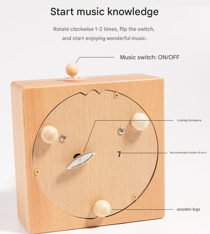 MAOMAO-Music Box (nine-colored deer of mythology) Handmade Wooden Ferris Wheel Music Box - Christmas Carousel Hand-Cranked Desktop Decoration โ image 2