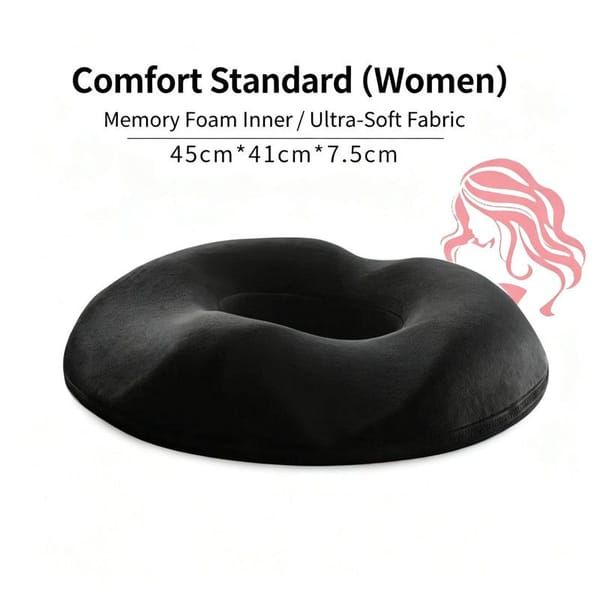 Women Memory Foam Donut Cushion, Orthopedic Pressure Relief Seat Cushion, Breathable Hemorrhoid Coccyx Pain Relief Pad, Postpartum Seat Pad for Office Chair