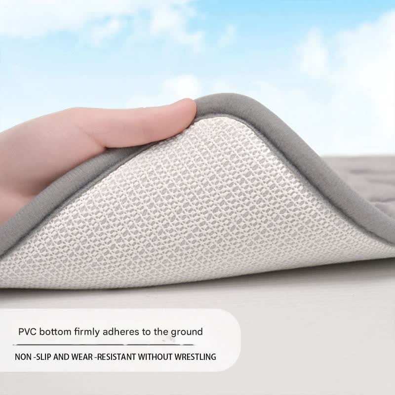 Plush Embossed Leaf Bath Mat - Ultra Soft, Absorbent & Non-Slip Bathroom Rug(Dark gray 50*80㎝) — image 5