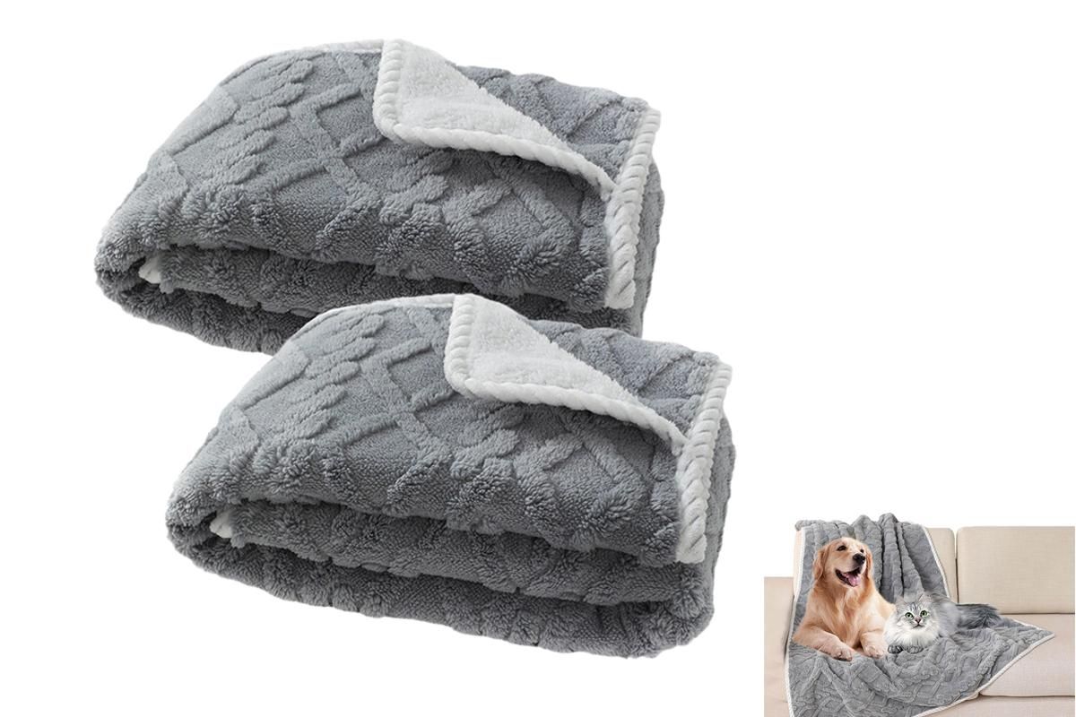 2pcs Pet Blanket for Couch Protection Water Resistance Cats Dogs Blanket for Furniture Protector-Khaki S โ image 6