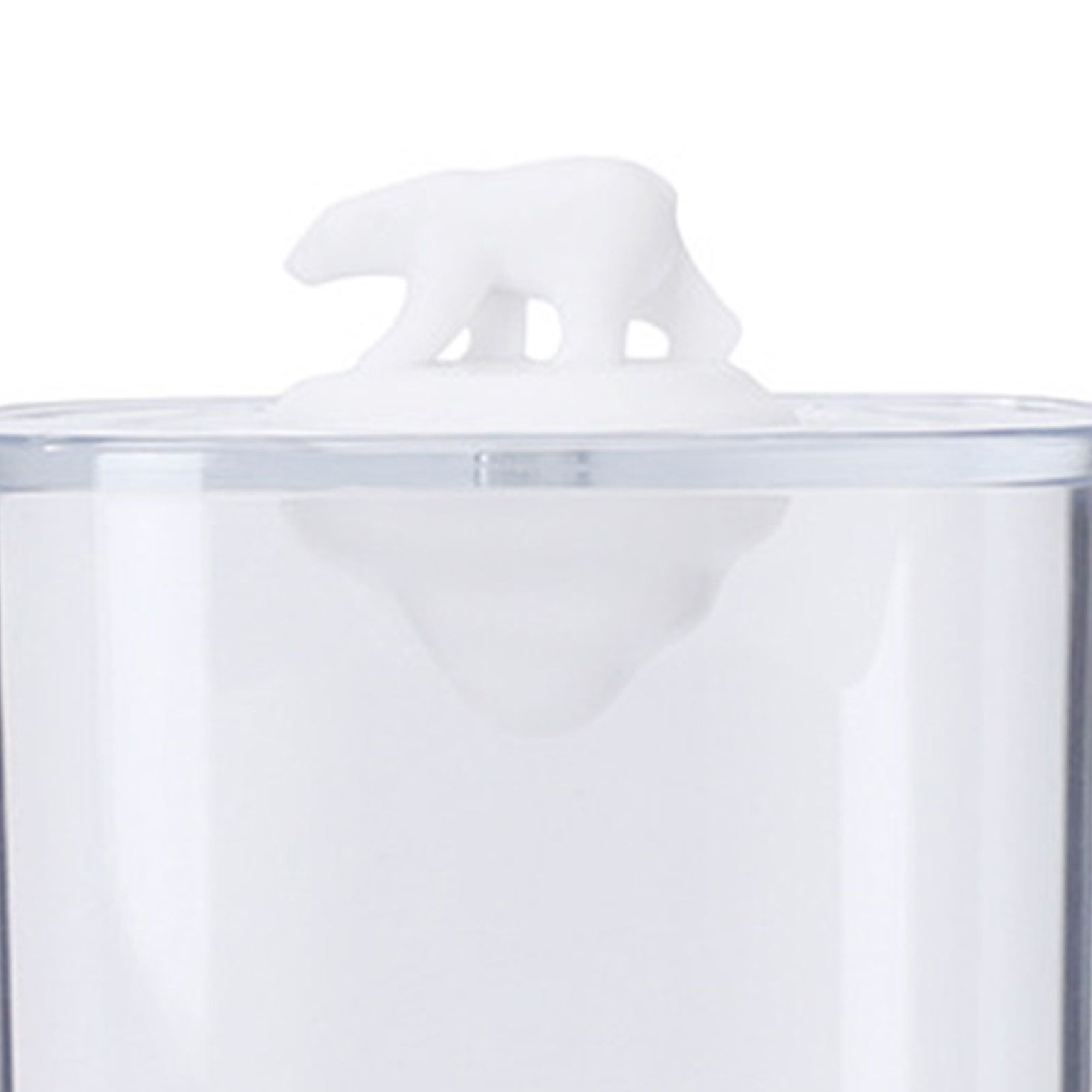 Bathroom Containers Multifunction Transparent Cotton Swabs Storage Canister with Lid for Home White Bear — image 2