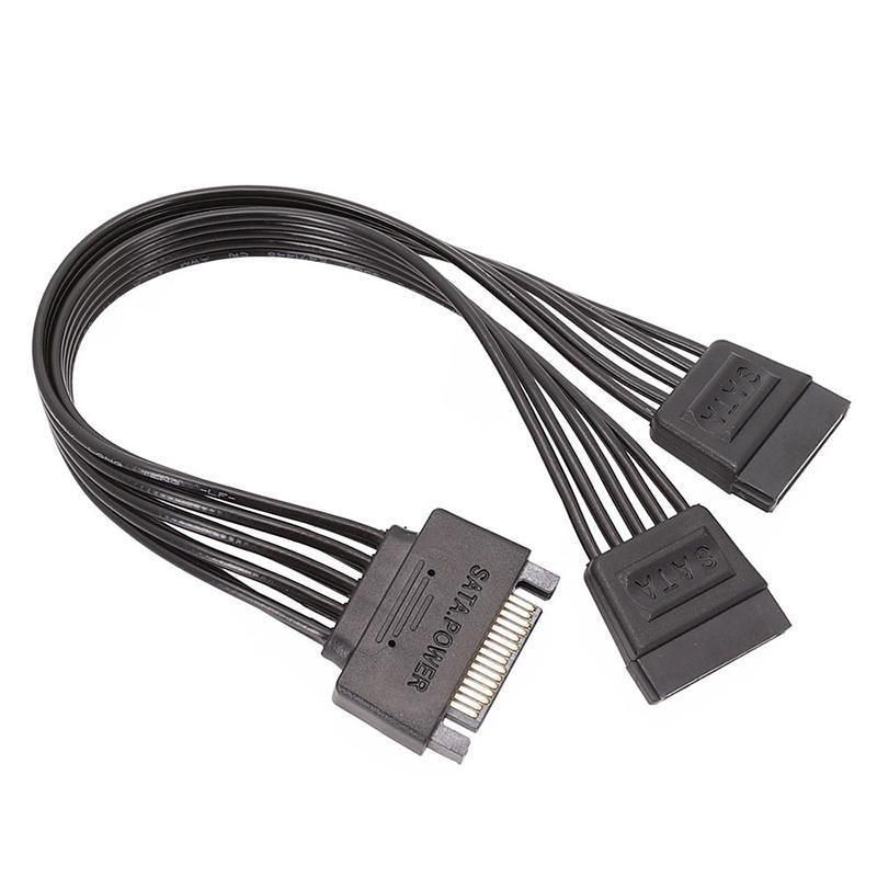 15 Pin SATA Power Y-Splitter Cable Adapter Extension 1 Male to 2 Female for HDD โ image 3