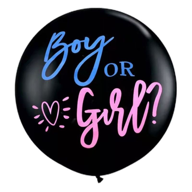 36 inch Balloon Set Confetti Tassel Yize latex Blue powder English (Oblate) without paper scraps โ image 2
