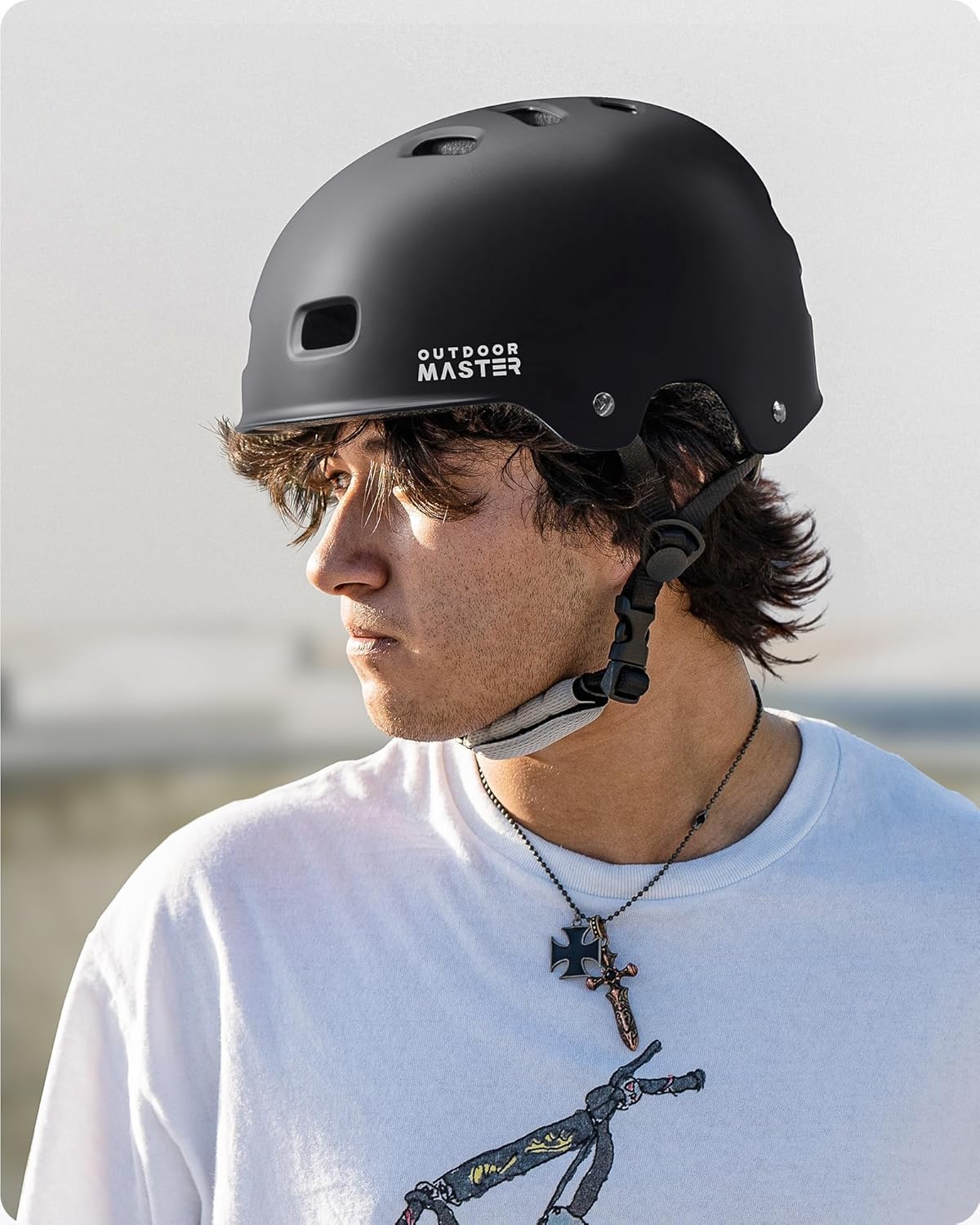 OutdoorMaster Skateboard Cycling Helmet - Two Removable Liners Ventilation Multi-Sport Scooter Roller Skate Inline Skating Rollerblading for โ image 5