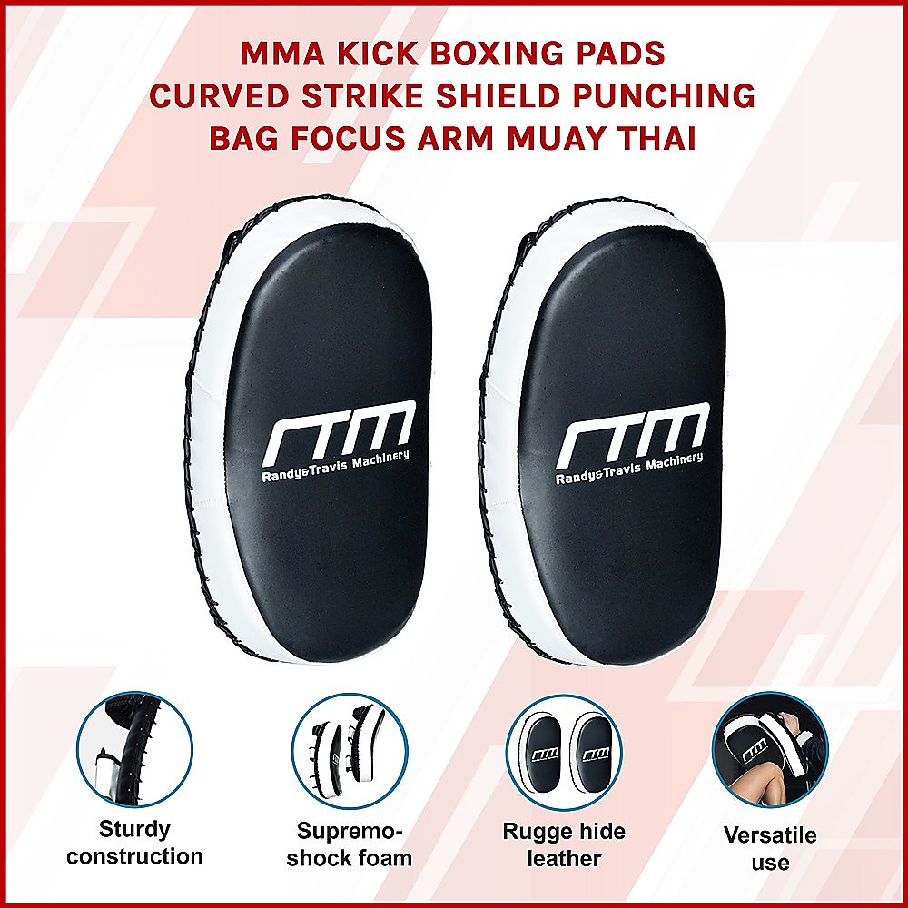MMA Kick Boxing Pads Curved Strike Shield Muay Thai Punching Focus Pad โ image 3