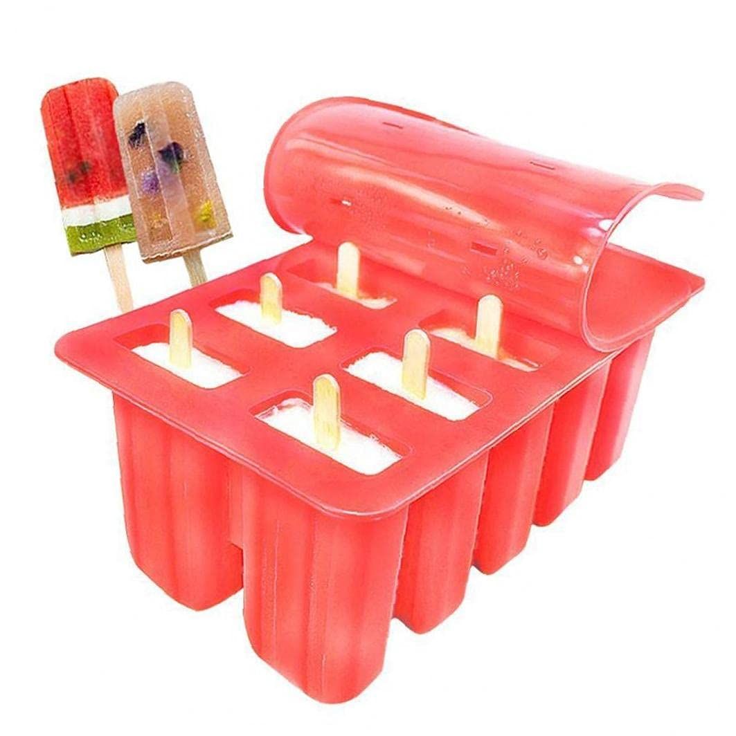 1pc 10 Grids Ice Cream Tub Popsicle Maker Tray Silicone Fridge Popsicle Shaping Mold Kitchen Supplies โ image 5
