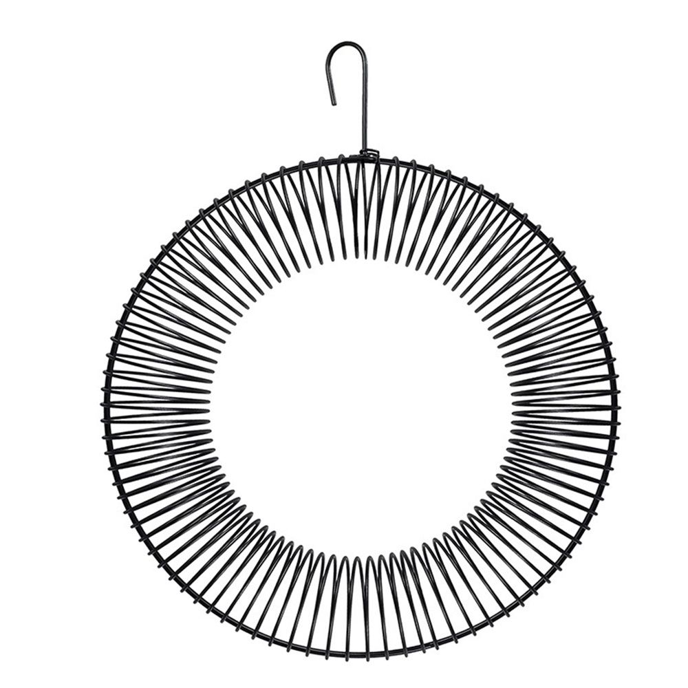 songbird Whole Peanut Black Wreath Feeder for Squirrels and Blue Jays Hanging Peanut Wreath Feeder, Round Metal Hanging Bird Feeder for Feeding Birds and