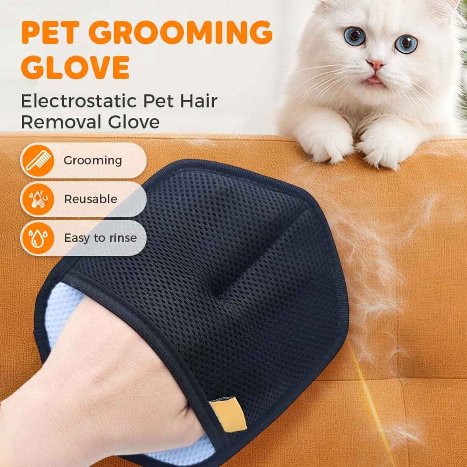 Pet Static Electricity Hair Removal Gloves Pet Remover 2026 New Electrostatic Pet Removal Gloves for Dogs Thickened Brush Reusable Washable Pet Remover Glove — image 6