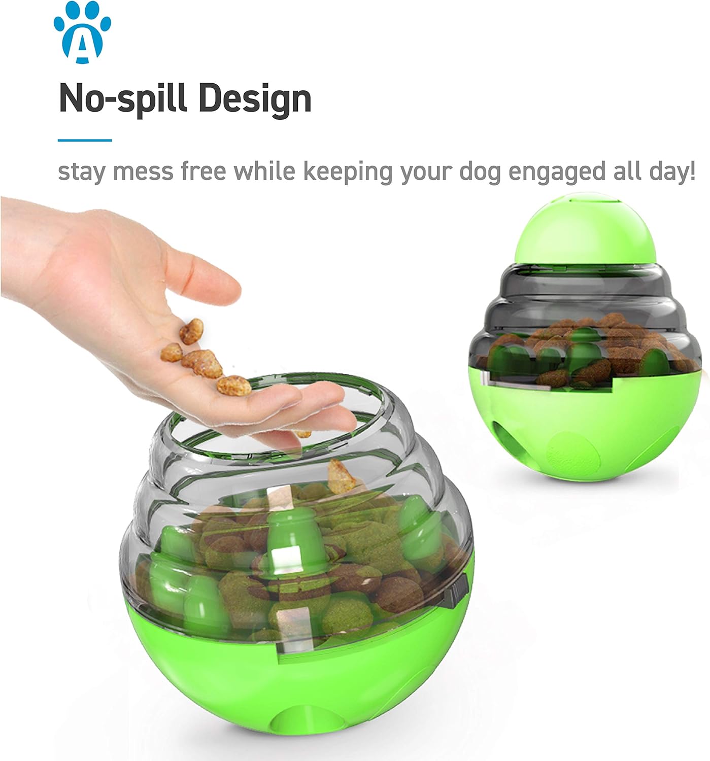 Green Interactive Dog Snack Ball Chew Toy Food Dispenser for Dogs — image 3