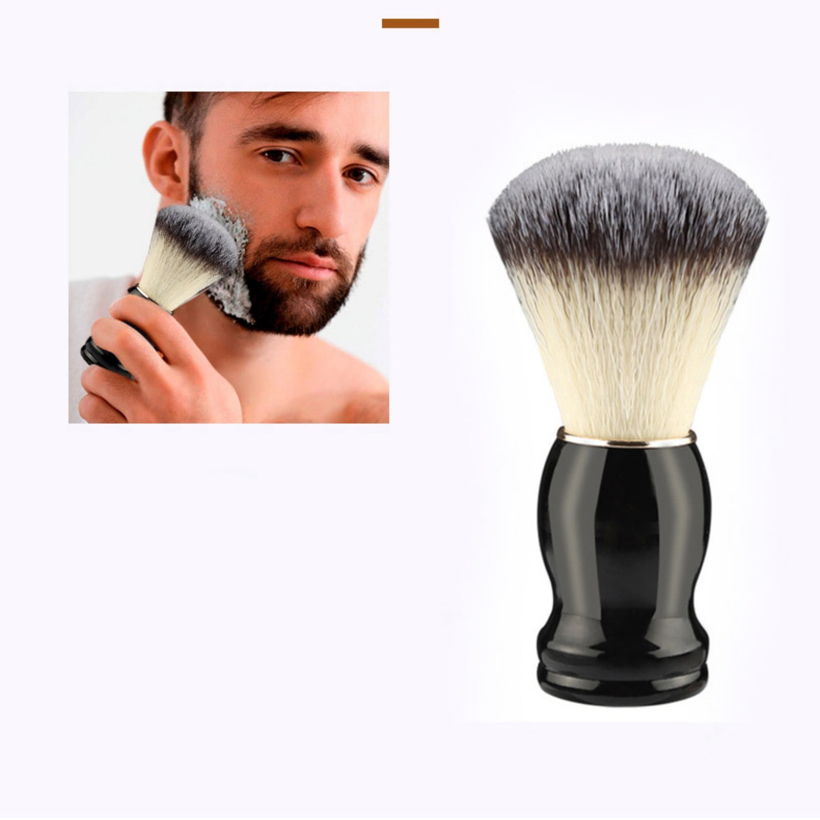 Shaving Brush for Men with Black Wood Handle, Perfect Gifts for Men, Fathers Day Christmas Halloween Gifts Multicolor β image 4