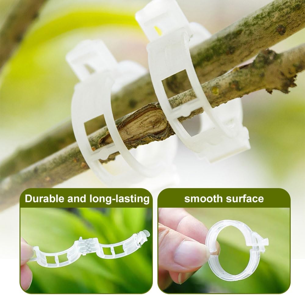 2024 New Secured Plastic Plant Clip, Upgraded Plant Support Clips Reusable Garden Clips 50Pcs, Plant Support Clips Garden Climbing Vines Fixing Clip Trellis — image 2