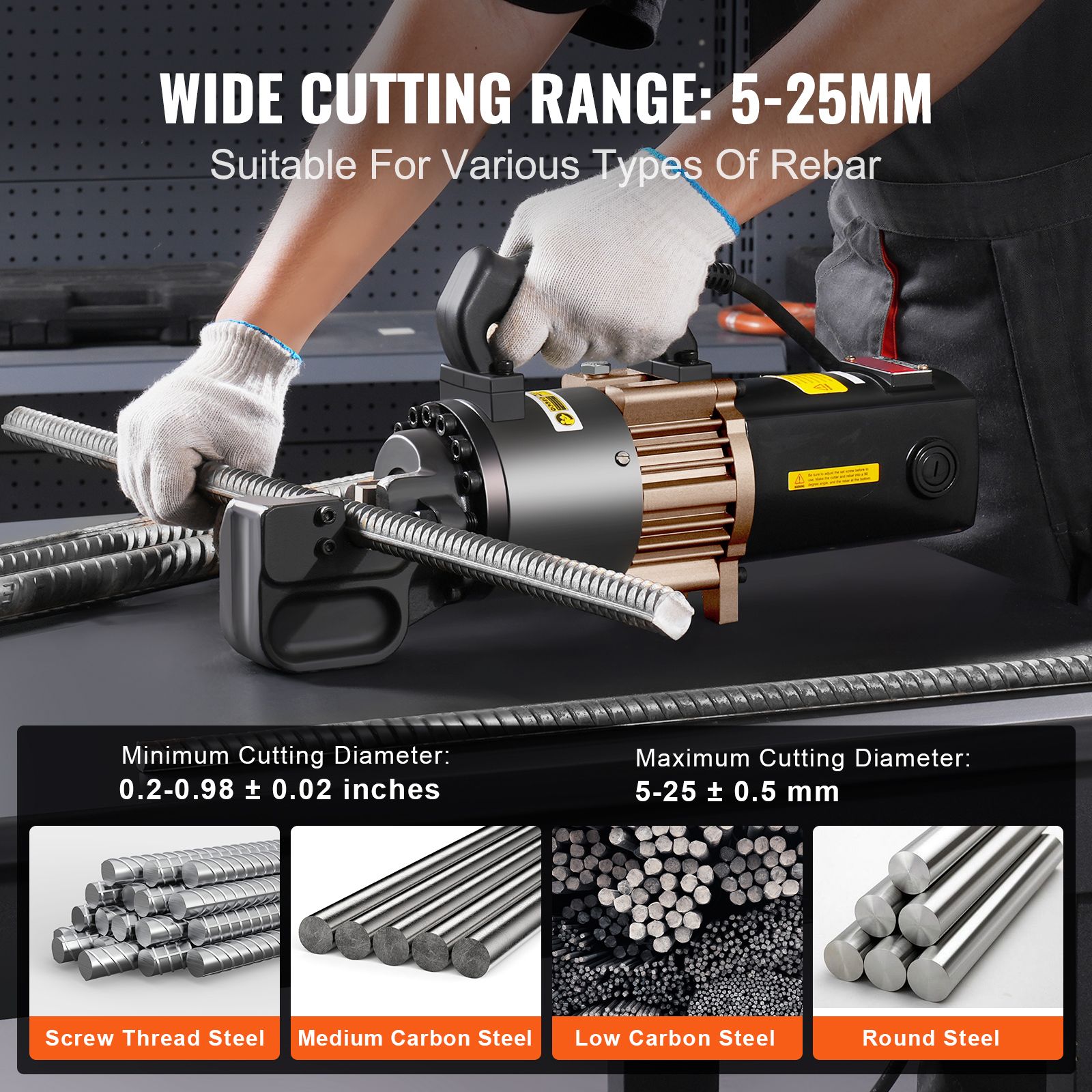 2000W Electric Hydraulic Rebar Cutter Cutting up to 1 Inch #8 4-25mm โ image 4
