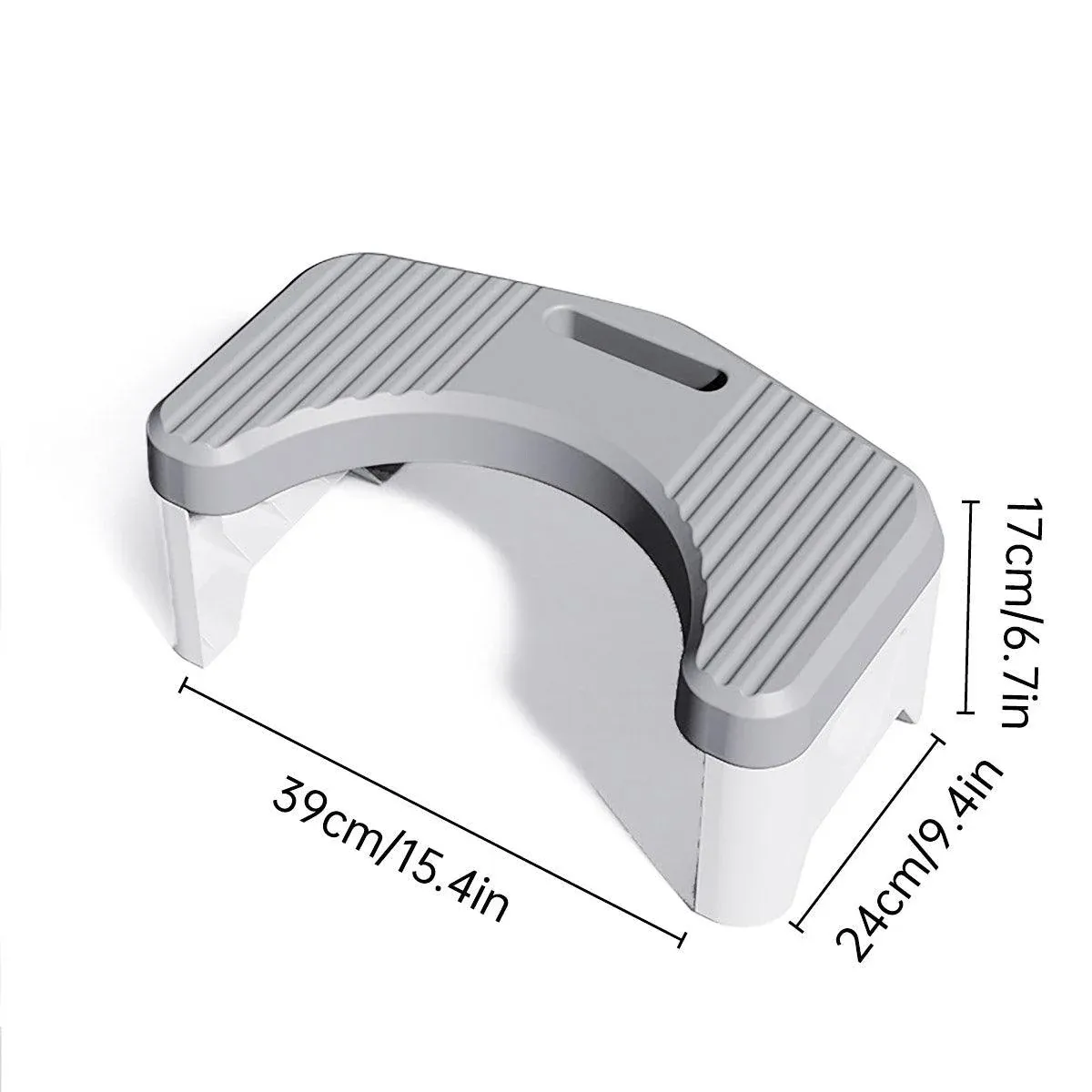 Thickened Toilet Squatting Stool Bathroom Footstool Household Restroom Pad - Grey — image 3