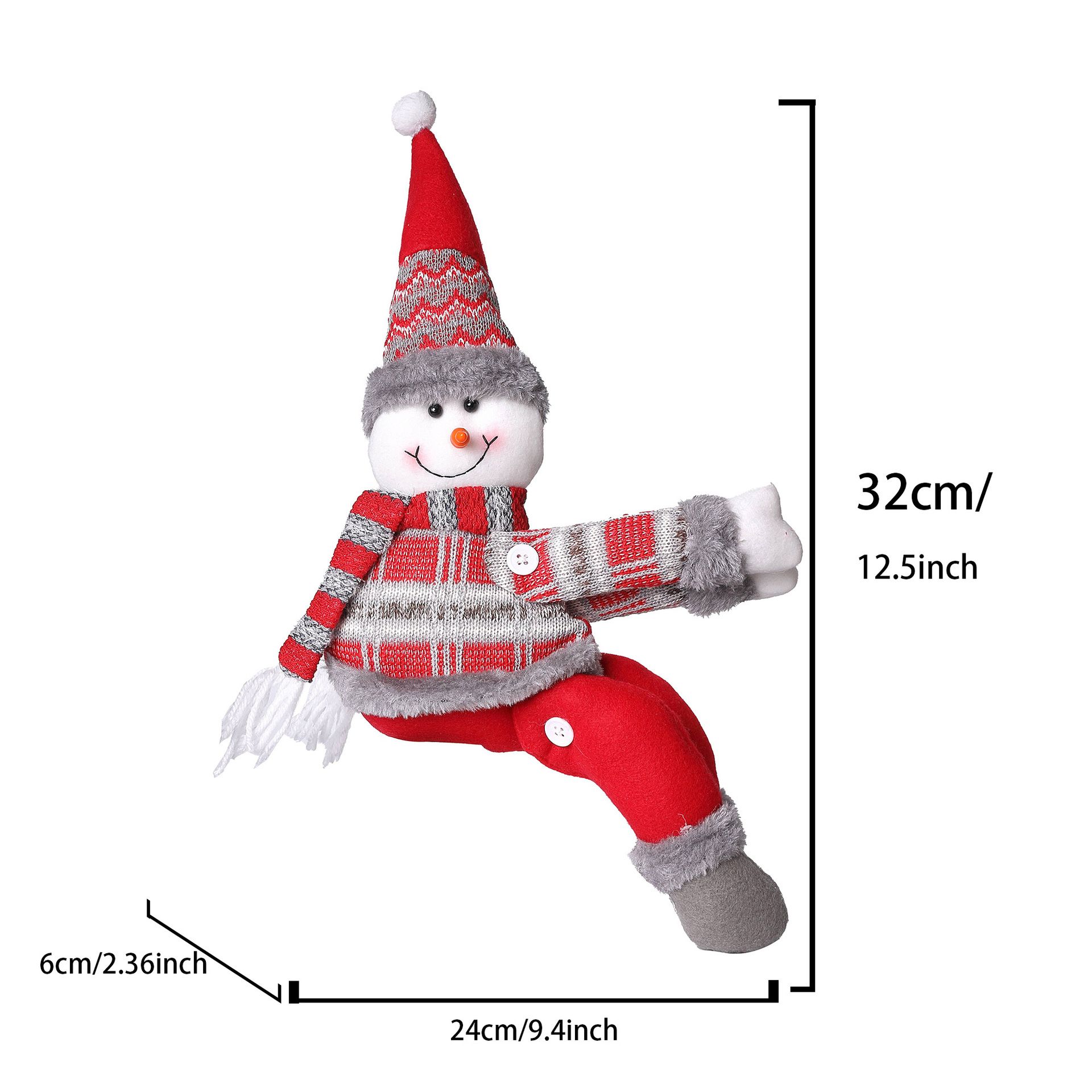 Santa Claus Christmas Curtain Tiebacks, Large Plush Doll Holdbacks - Curtain Festival Charm for Christmas in July, Winter Christmas, Yulefest, Secret Santa — image 5