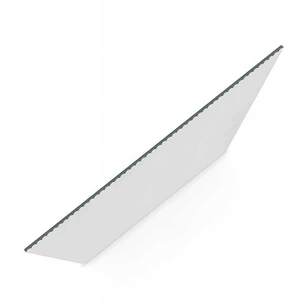 70cm Reeded Glass Shower Screen with Black U-Brackets โ image 4