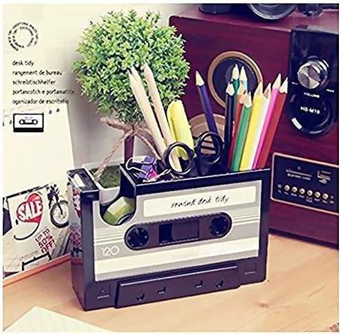 Retro Cassette Tape Pencil Holder - Multifunctional Pencil Holder - Creative Desk Organizer - Pencil Holder with Tape Holder — image 2