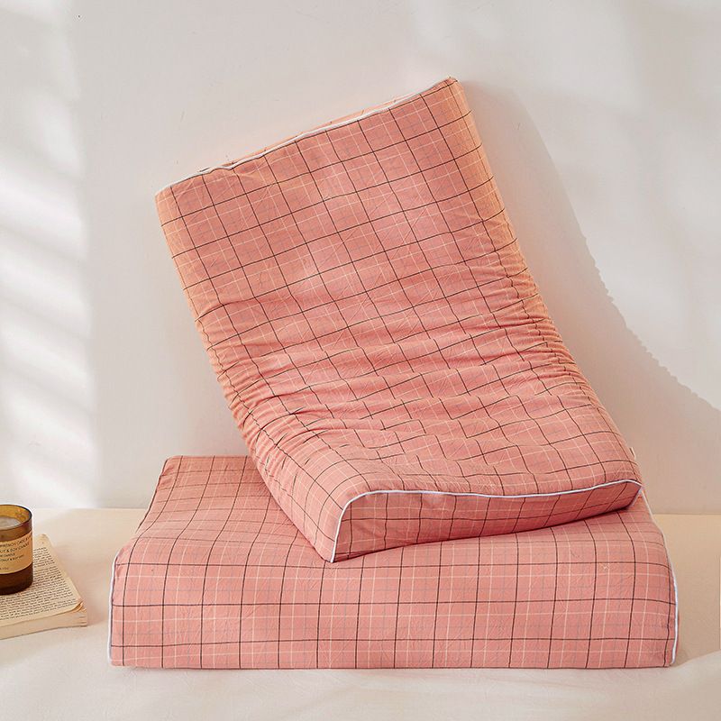 Mengxuan Cotton Pillowcase 4060 Gree coffee Latex cotton pillowcase-44*27 (single pack) โ image 2